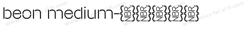 beon medium字体转换